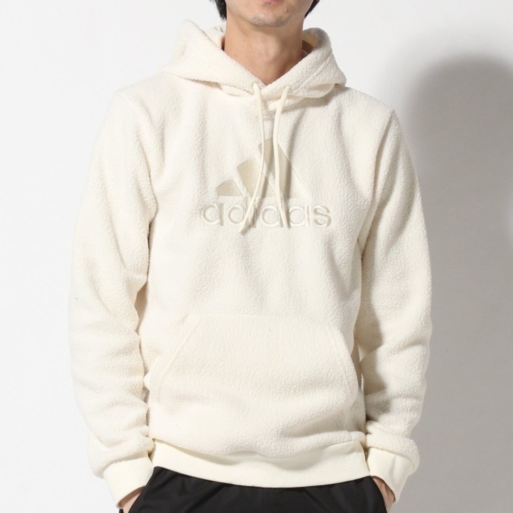 Adidas Sherpa Hoodie, Men’s Size M/Cream 🤍